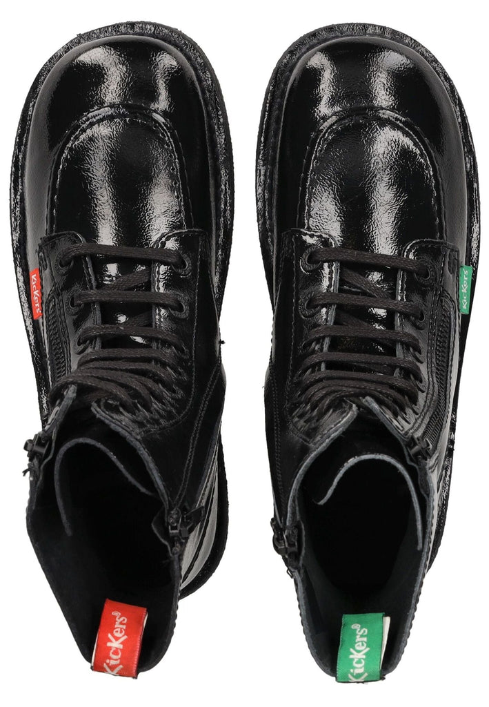 Kickers Stiefelette Leder Schwarz Lack