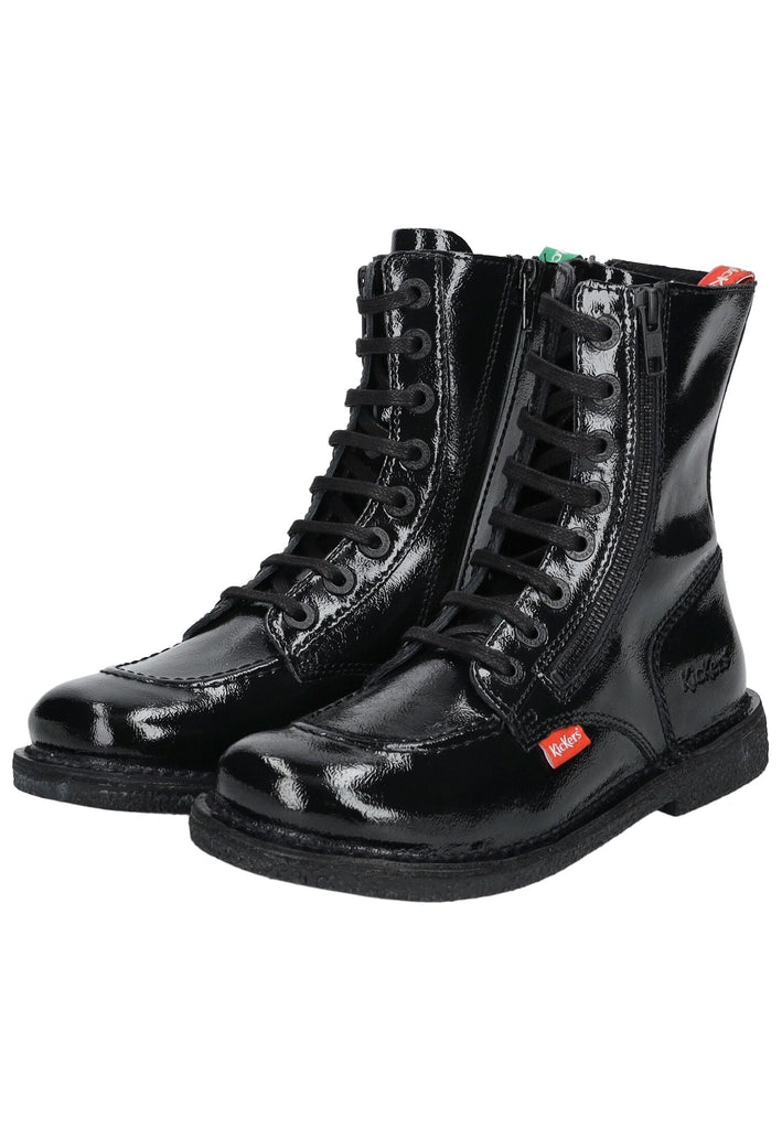 Kickers Stiefelette Leder Schwarz Lack