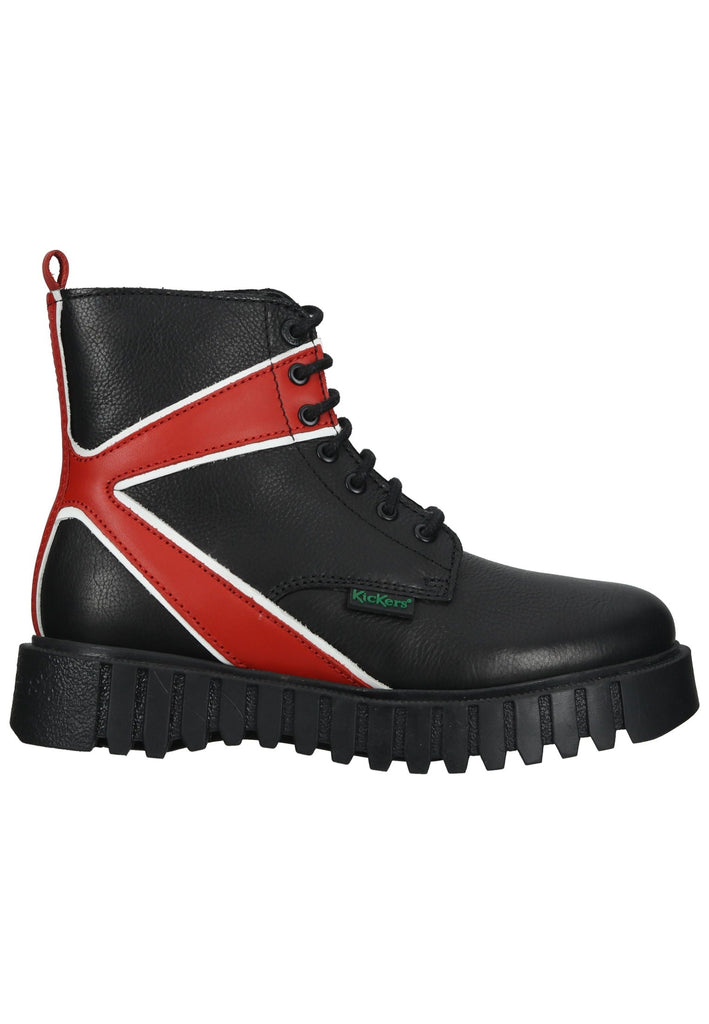 Kickers Stiefelette Leder Schwarz/Rot