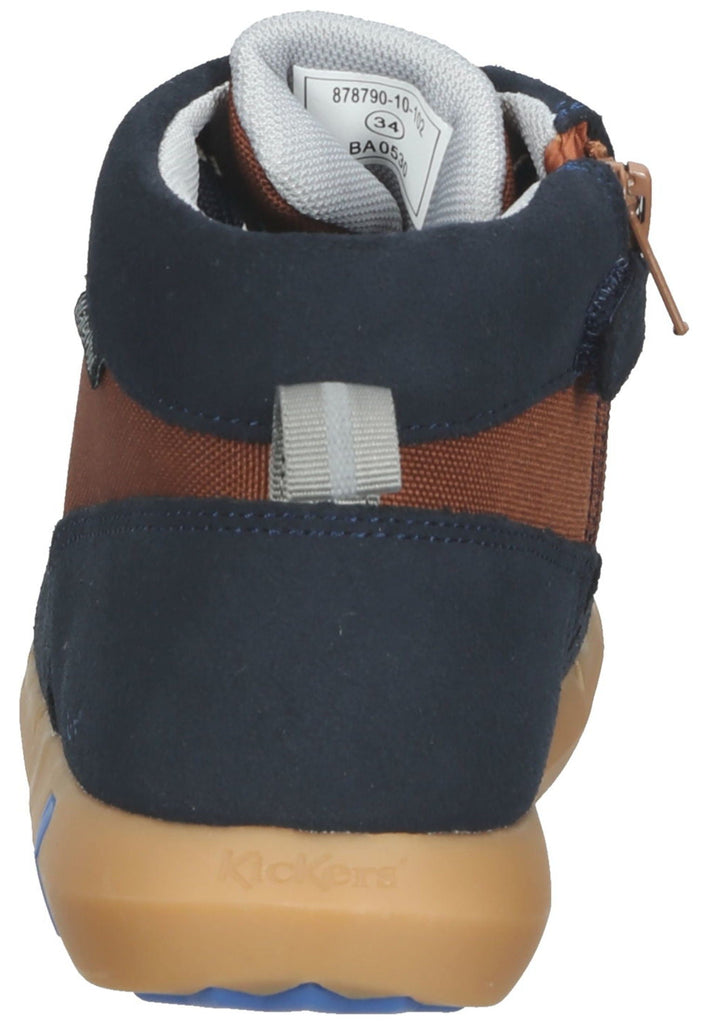 Kickers Stiefelette Leder/Textil Blau/Braun