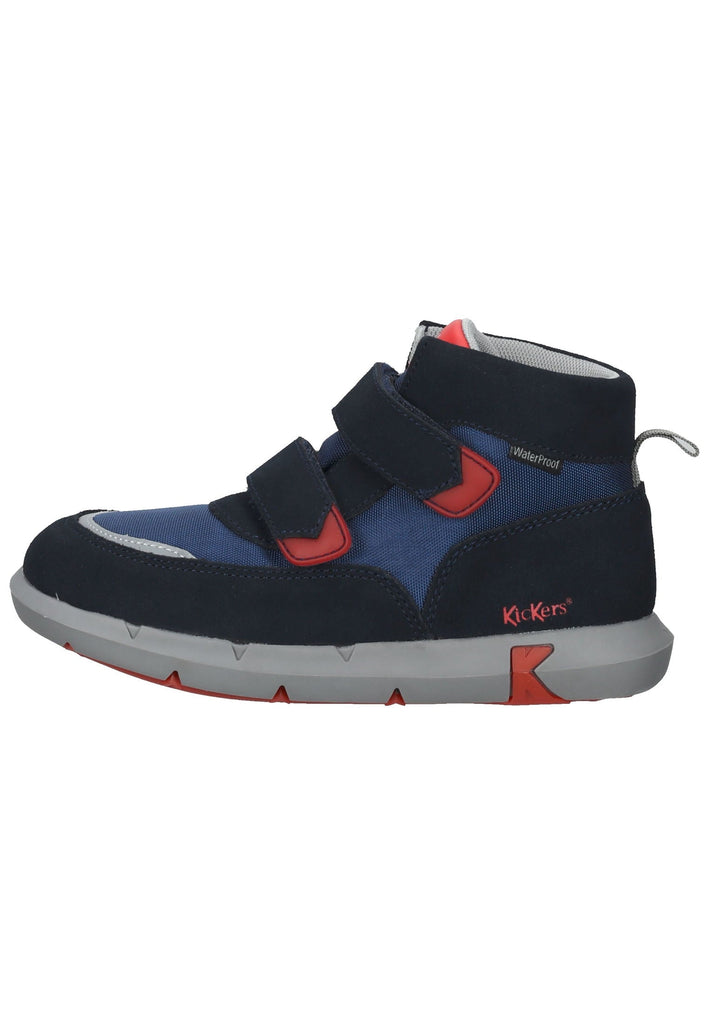 Kickers Stiefelette Leder/Textil Blau/Rot