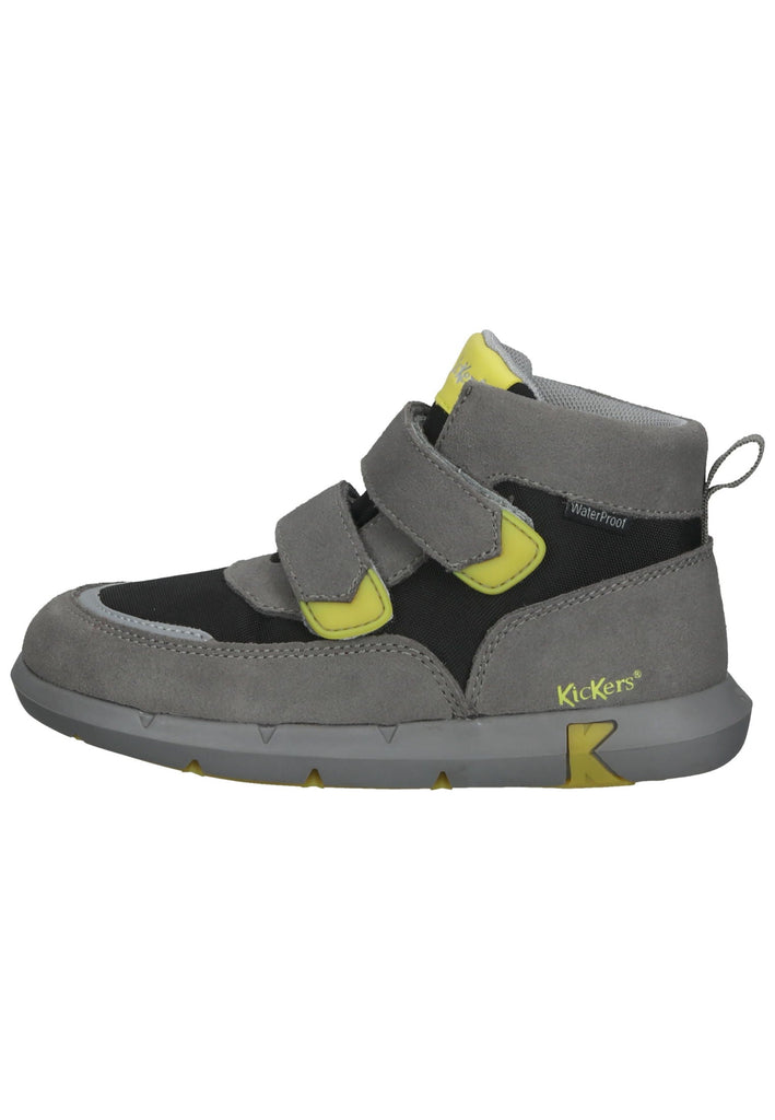 Kickers Stiefelette Leder/Textil Grau/Gelb