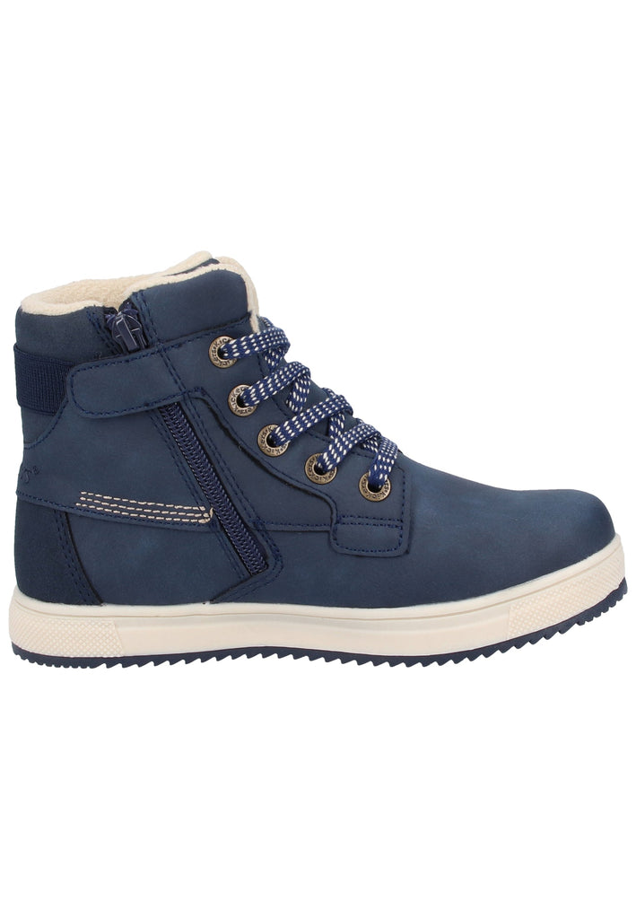 Kickers Stiefelette Lederimitat Blau Warmfutter
