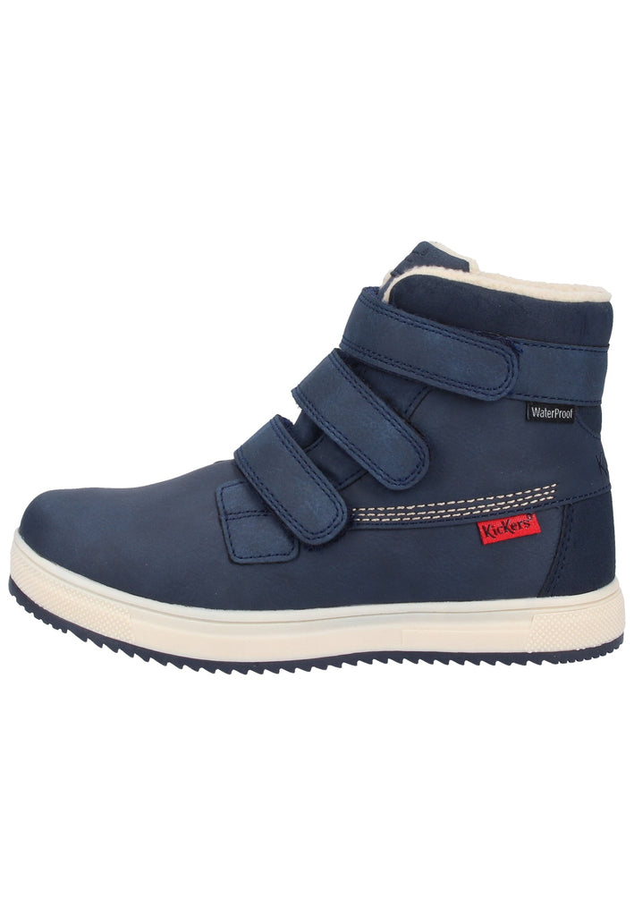 Kickers Stiefelette Lederimitat Blau Warmfutter