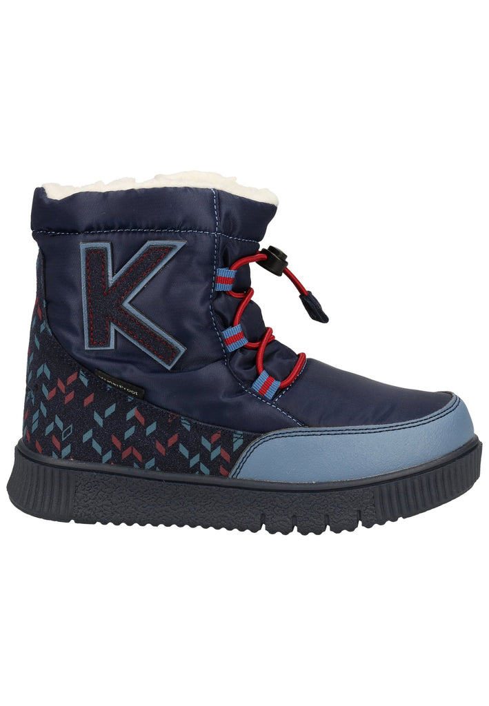 Kickers Stiefelette Lederimitat Blau Warmfutter