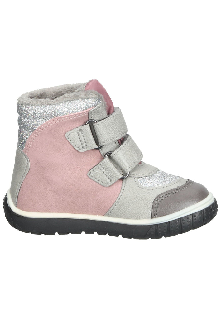 Kickers Stiefelette Lederimitat Grau/Rosa