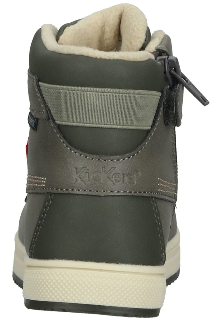 Kickers Stiefelette Lederimitat Khaki Warmfutter