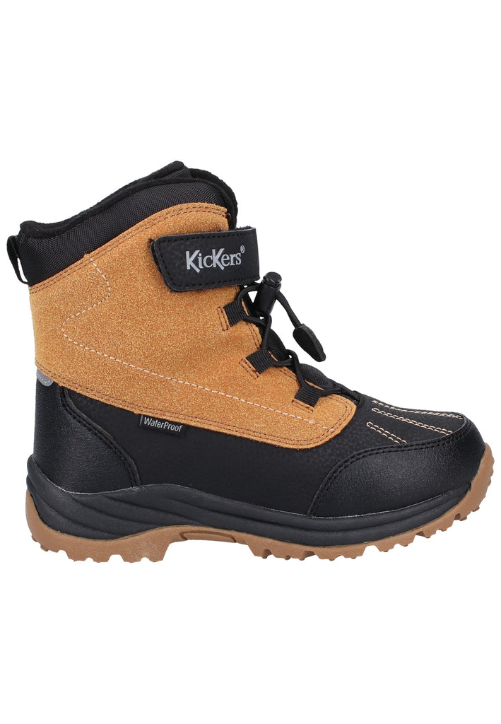 Kickers Stiefelette Lederimitat/Textil Braun Warmfutter