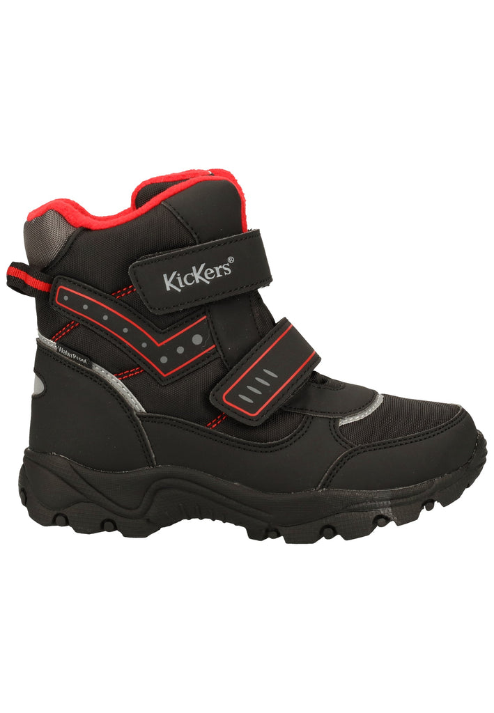 Kickers Stiefelette Lederimitat/Textil Schwarz Warmfutter