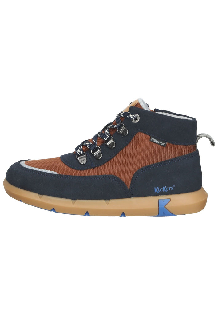Stiefeletten Kickers Stiefelette Leder/Textil Blau/Braun