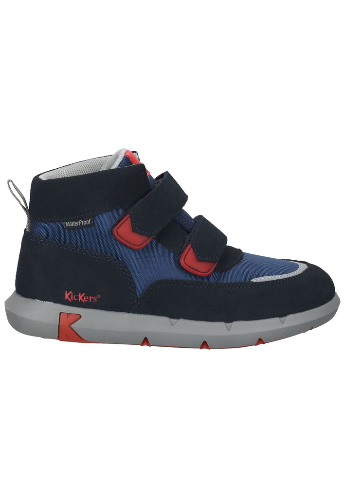 Stiefeletten Kickers Stiefelette Leder/Textil Blau/Rot