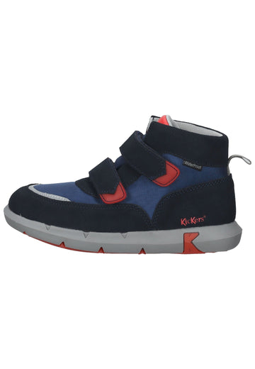 Stiefeletten Kickers Stiefelette Leder/Textil Blau/Rot