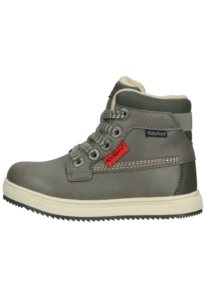 Stiefeletten Kickers Stiefelette Lederimitat Khaki Warmfutter