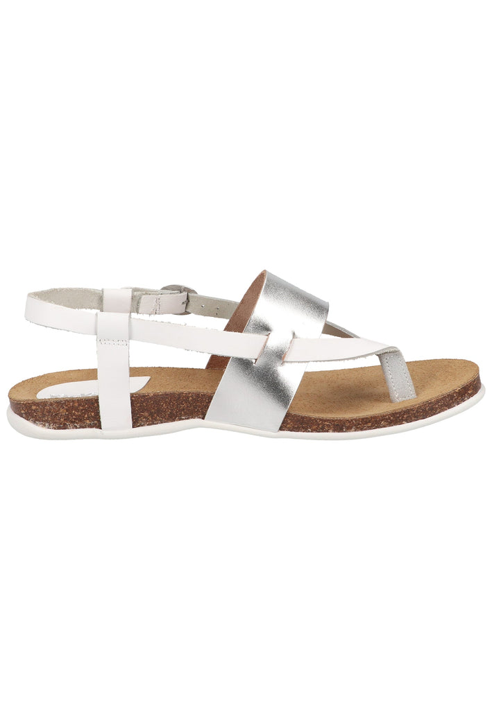 Kickers Zehensteg Leder Weiß/Silber