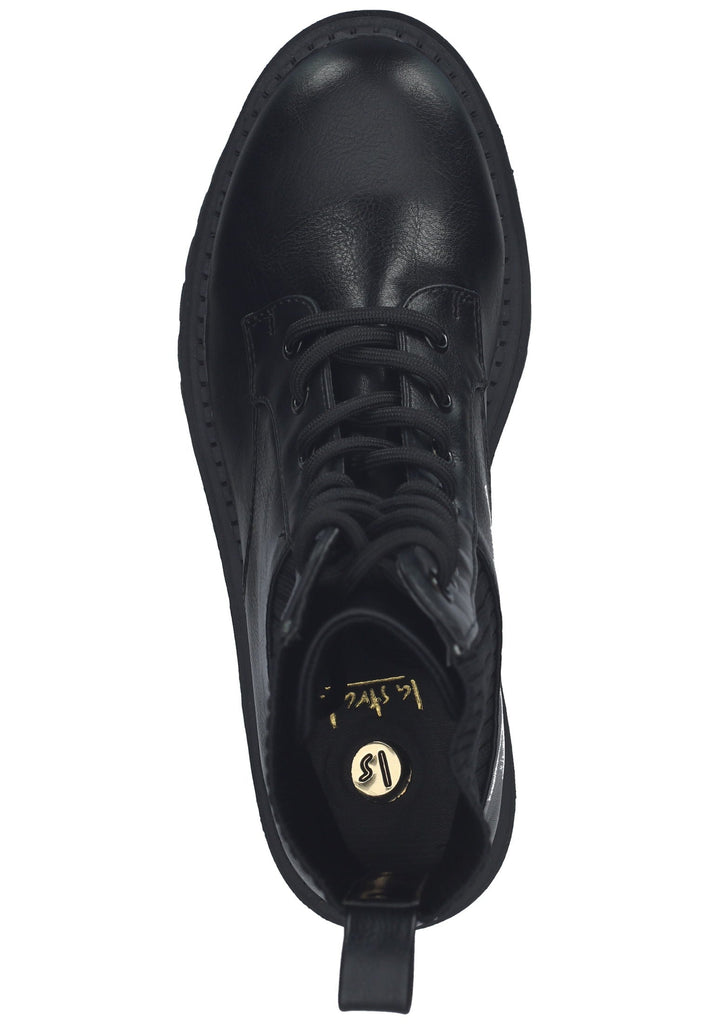 La Strada Stiefelette Lederimitat Schwarz