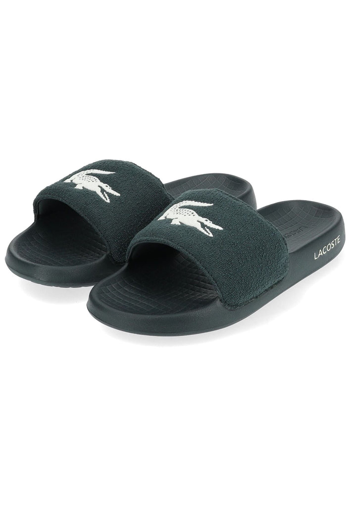 Lacoste Pantoletten Lederimitat Grün