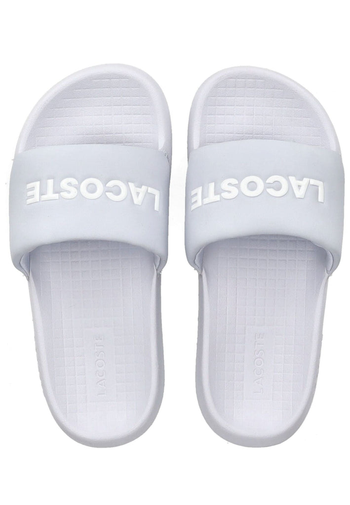 Lacoste Pantoletten Lederimitat Hellblau