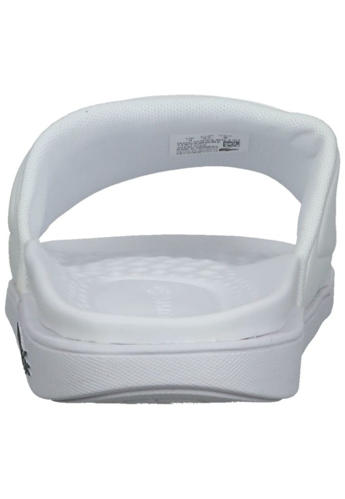 Lacoste Pantoletten Lederimitat/Textil Weiß/Grün