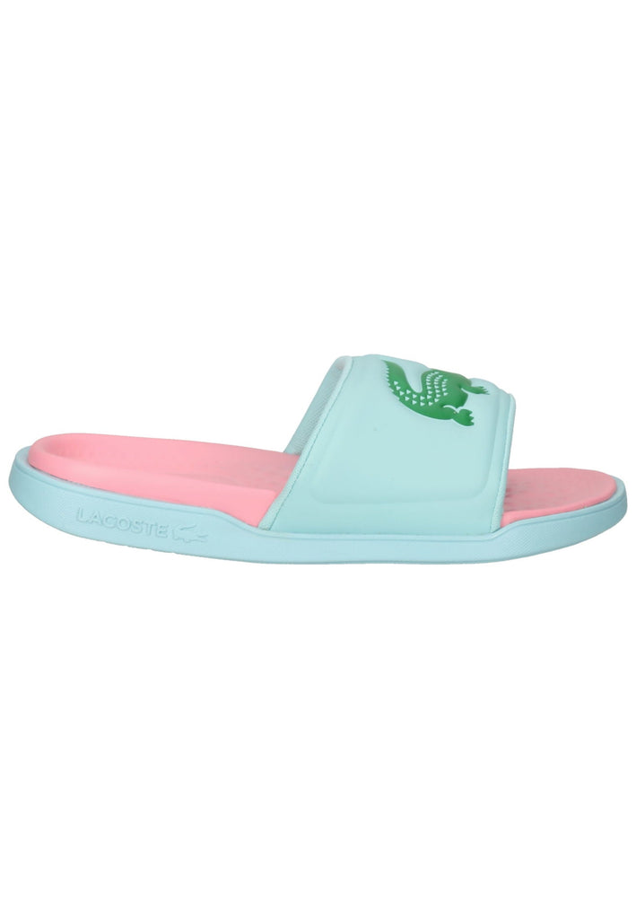 Lacoste Pantoletten Lederimitat Türkis