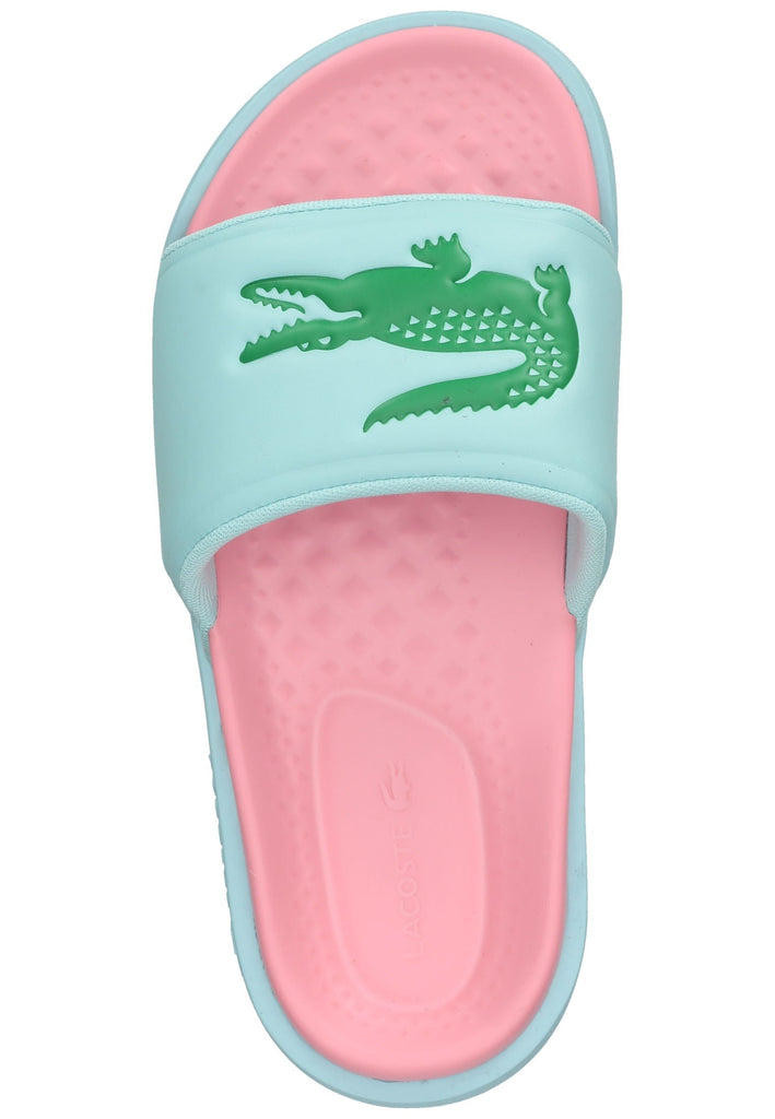 Lacoste Pantoletten Lederimitat Türkis