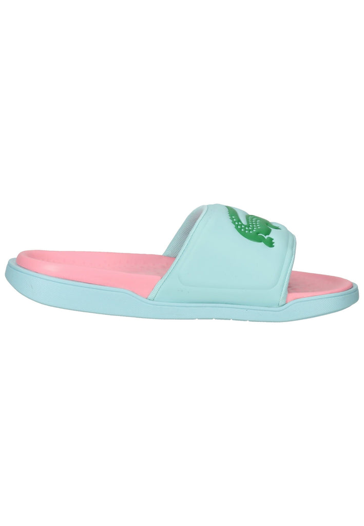 Lacoste Pantoletten Lederimitat Türkis