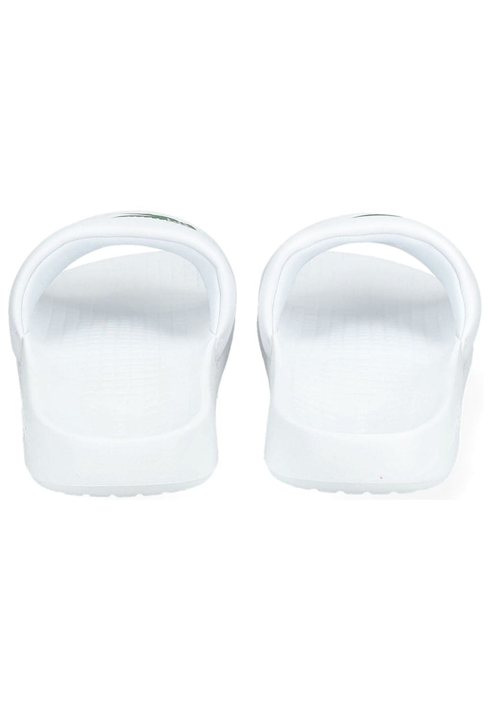 Lacoste Pantoletten Lederimitat Weiß/Grün