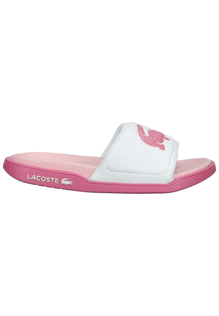 Lacoste Pantoletten Textil Weiß/Pink