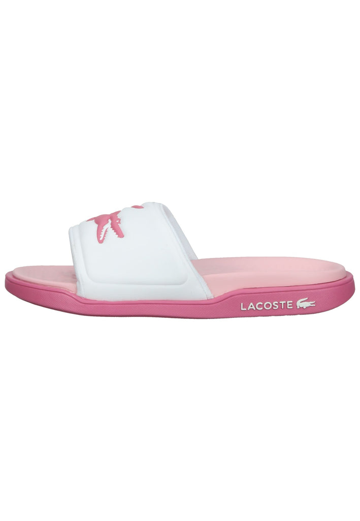 Lacoste Pantoletten Textil Weiß/Pink