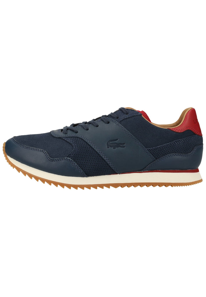 Lacoste Sneaker Leder Navy/Rot