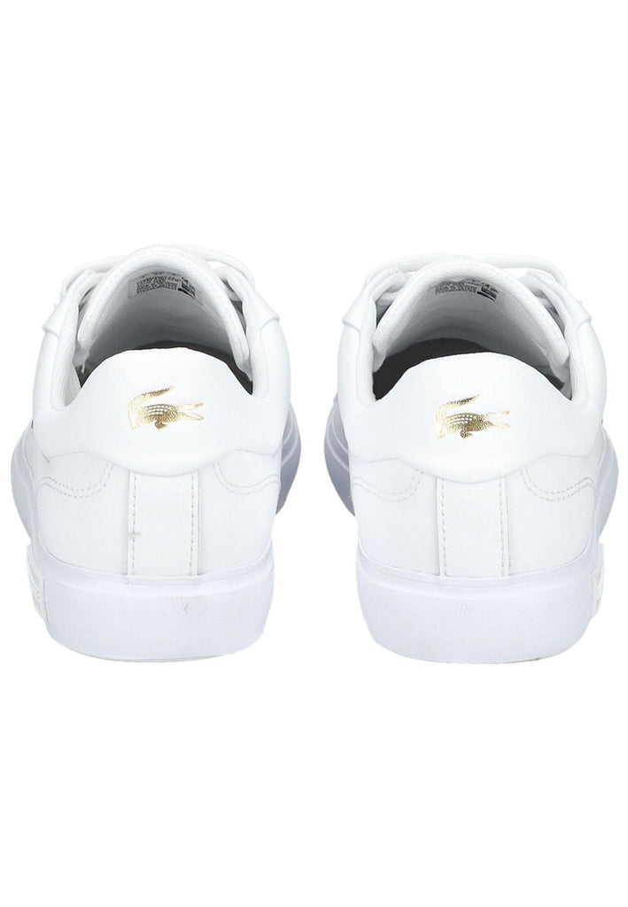 Lacoste Sneaker Leder/Synthetik Weiß/Gold