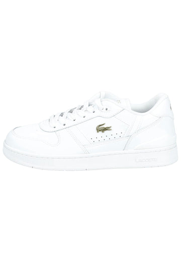 Lacoste Sneaker Leder/Synthetik Weiß/Gold