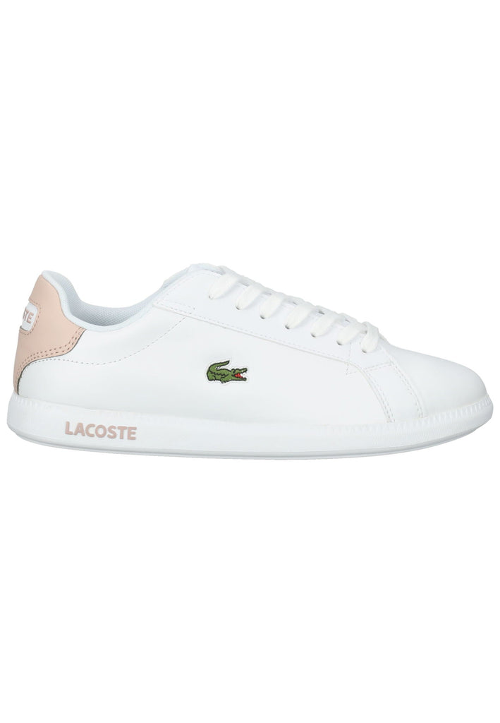 Lacoste Sneaker Leder/Synthetik Weiß/Rosa