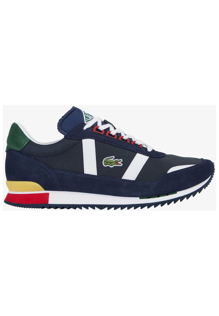 Lacoste Sneaker Leder/Textil Blau/Weiß