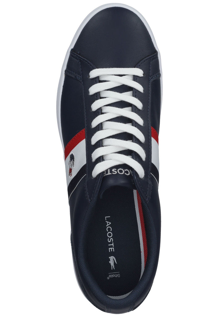 Lacoste Sneaker Leder/Textil Blau/weiß