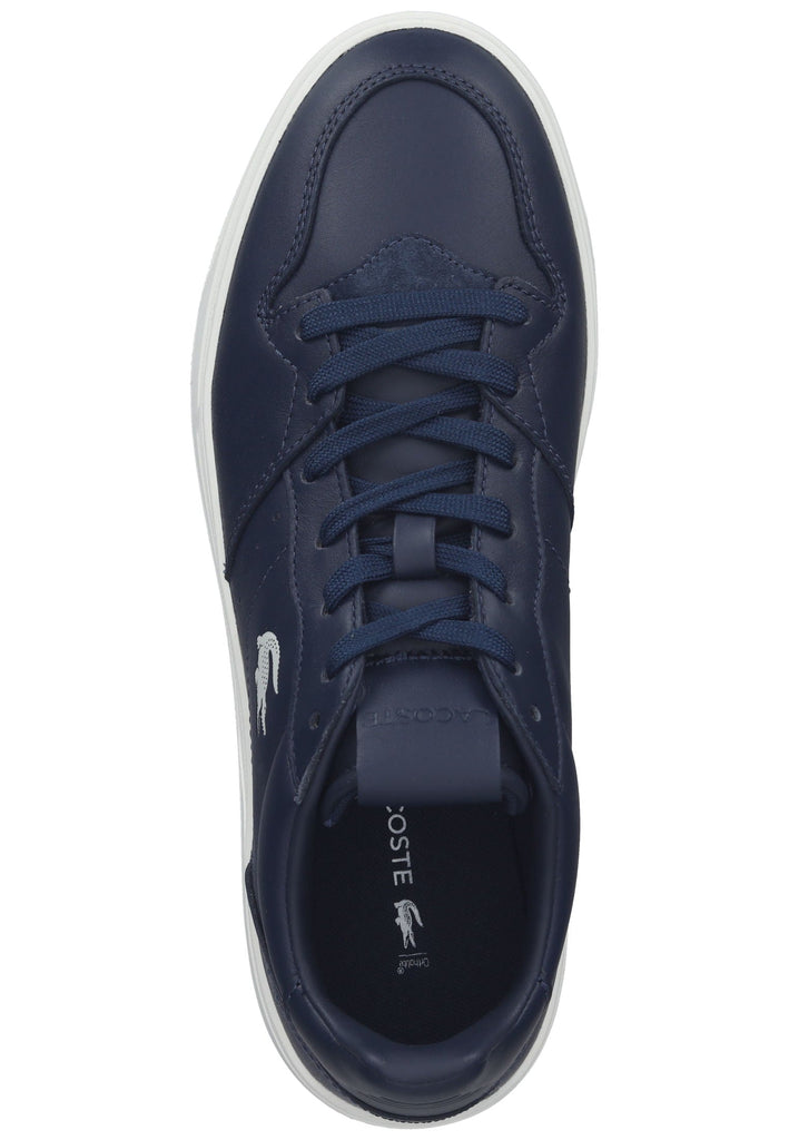 Lacoste Sneaker Leder/Textil Navy/Weiß