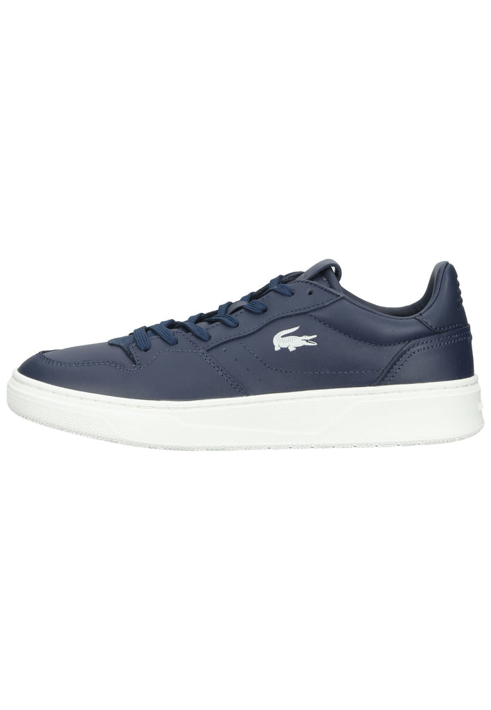 Lacoste Sneaker Leder/Textil Navy/Weiß