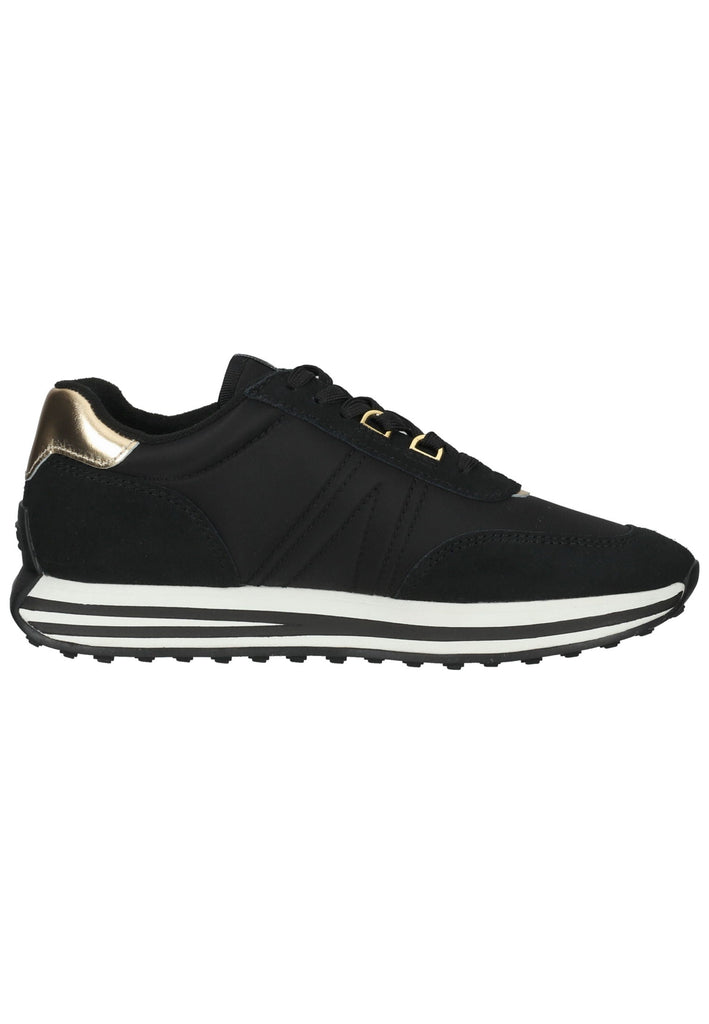 Lacoste Sneaker Leder/Textil Schwarz/Gold