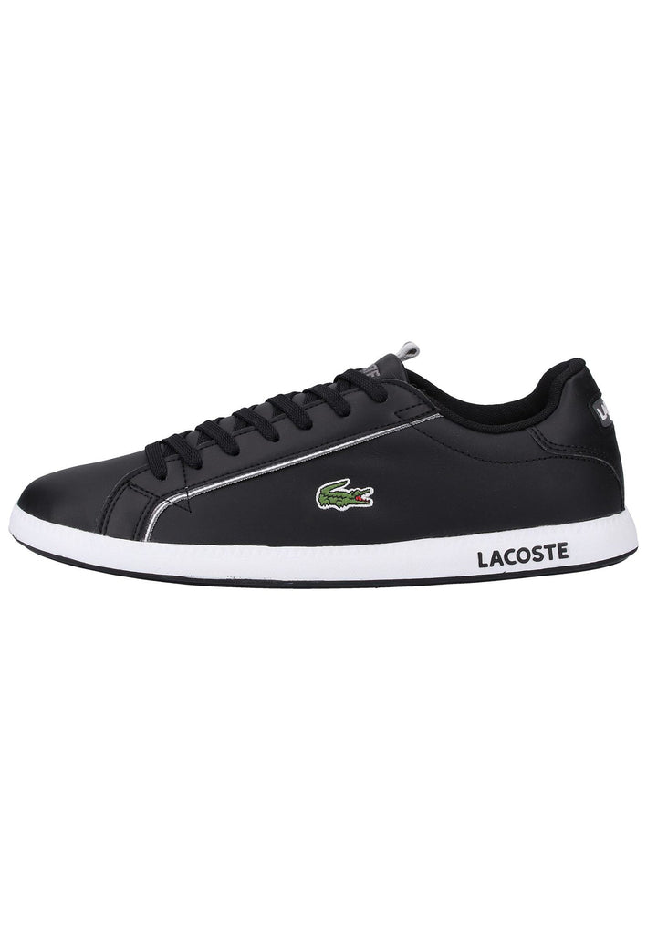 Lacoste Sneaker Leder/Textil Schwarz/Grau