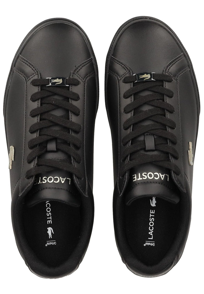 Lacoste Sneaker Leder/Textil Schwarz/Schwarz