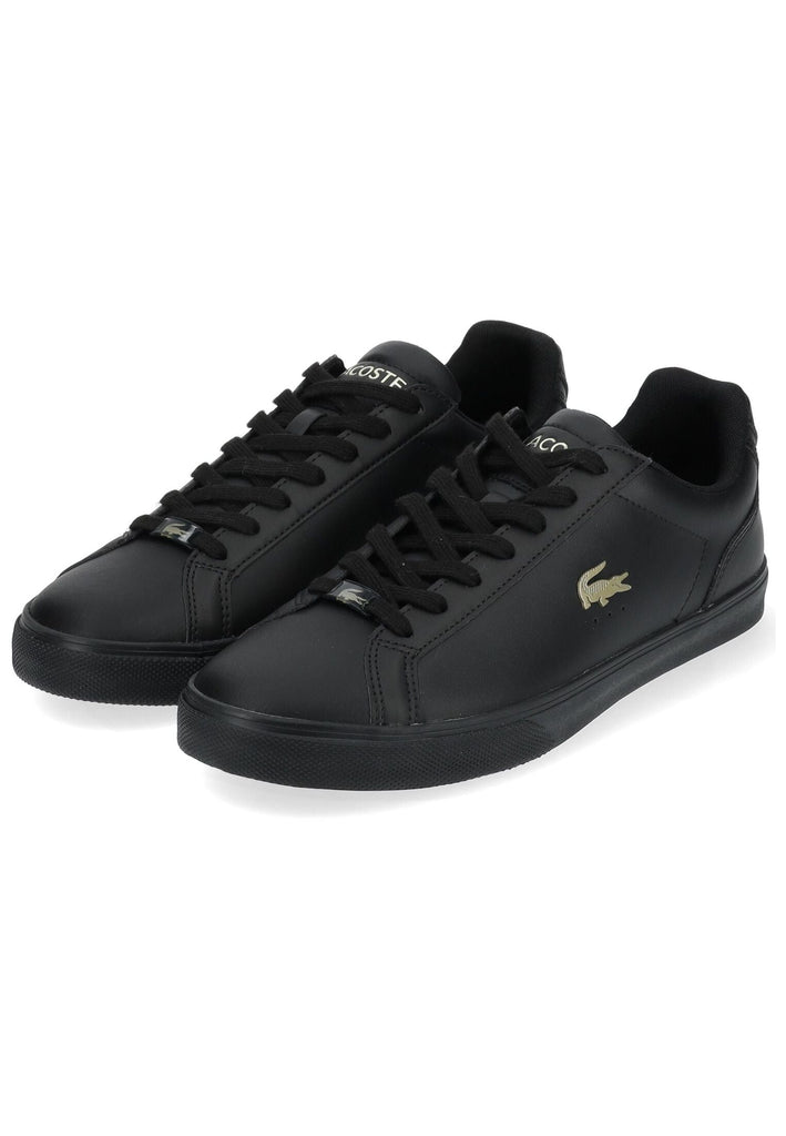 Lacoste Sneaker Leder/Textil Schwarz/Schwarz