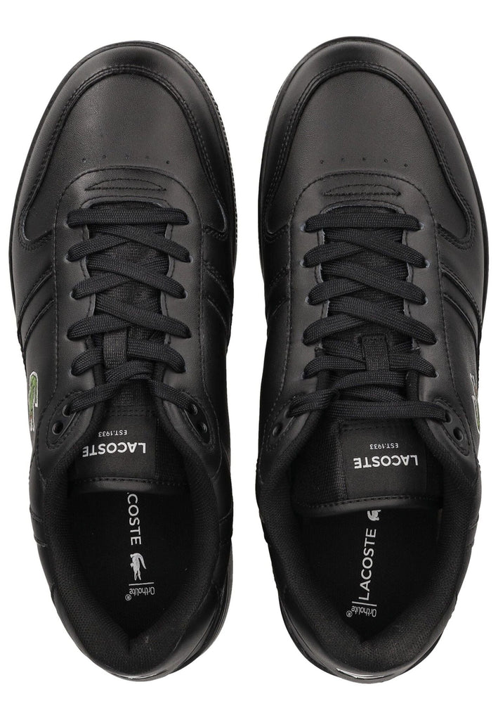 Lacoste Sneaker Leder/Textil Schwarz/Schwarz