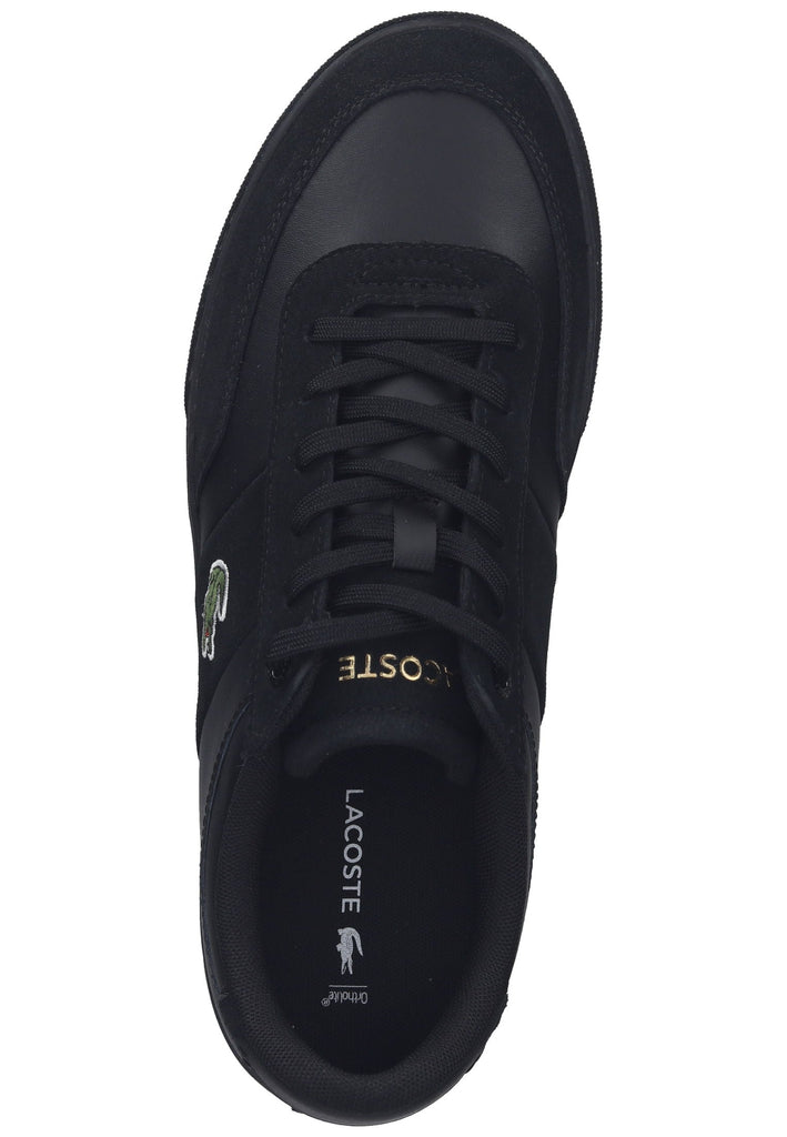 Lacoste Sneaker Leder/Textil Schwarz/Schwarz