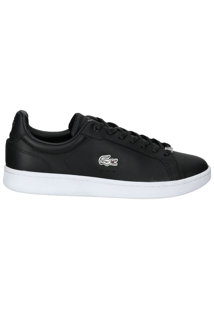 Lacoste Sneaker Leder/Textil Schwarz/Silber