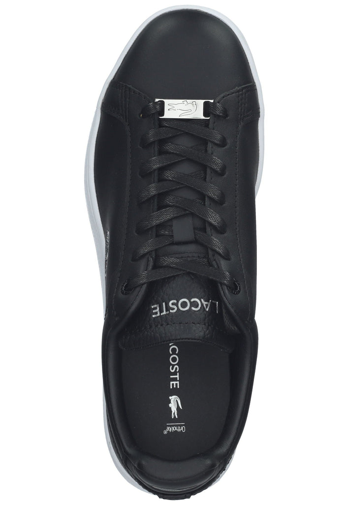 Lacoste Sneaker Leder/Textil Schwarz/Silber