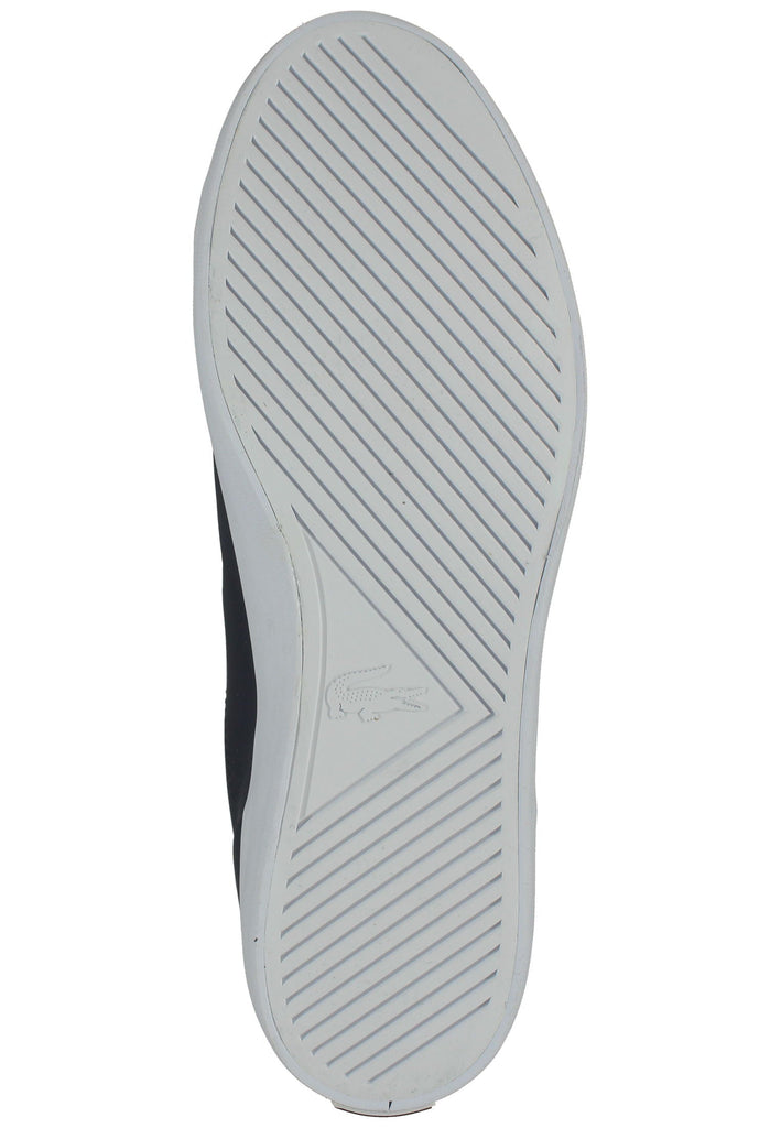 Lacoste Sneaker Leder/Textil Schwarz/Silber