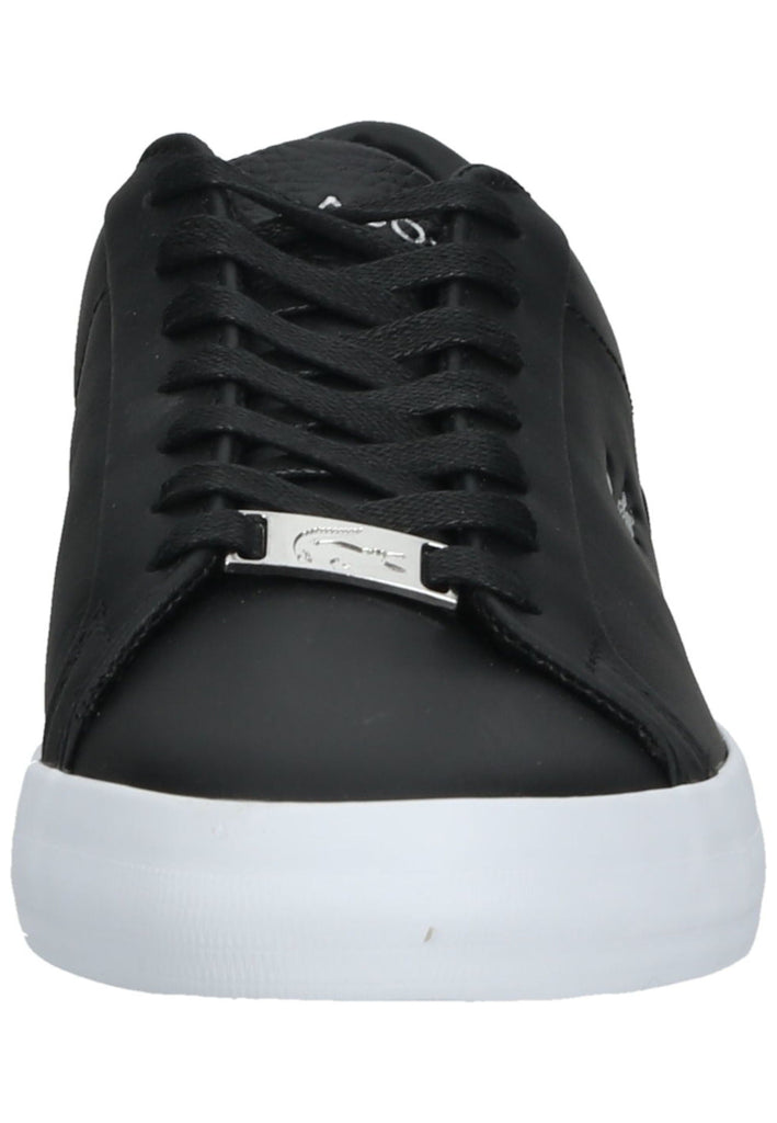 Lacoste Sneaker Leder/Textil Schwarz/Silber