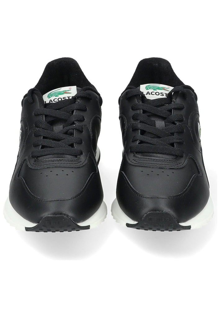 Lacoste Sneaker Leder/Textil Schwarz/Weiß