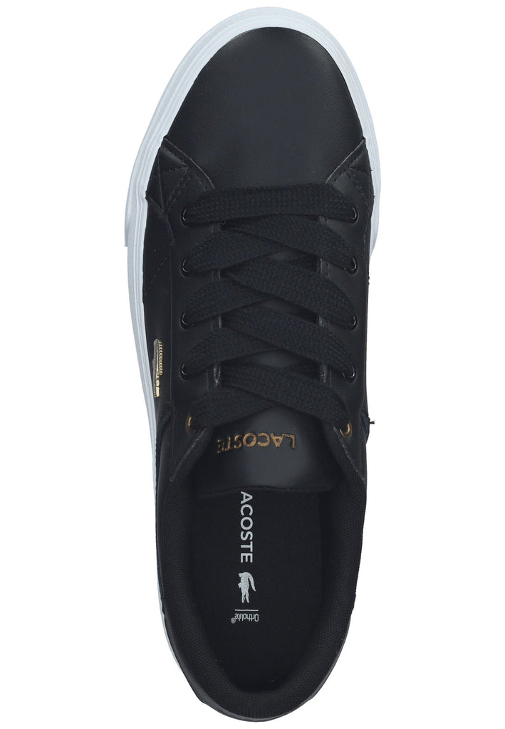 Lacoste Sneaker Leder/Textil Schwarz/Weiß