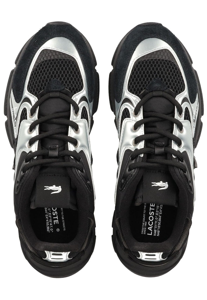 Lacoste Sneaker Leder/Textil Schwarz/Weiß