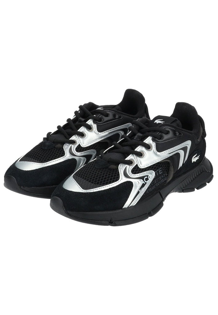 Lacoste Sneaker Leder/Textil Schwarz/Weiß